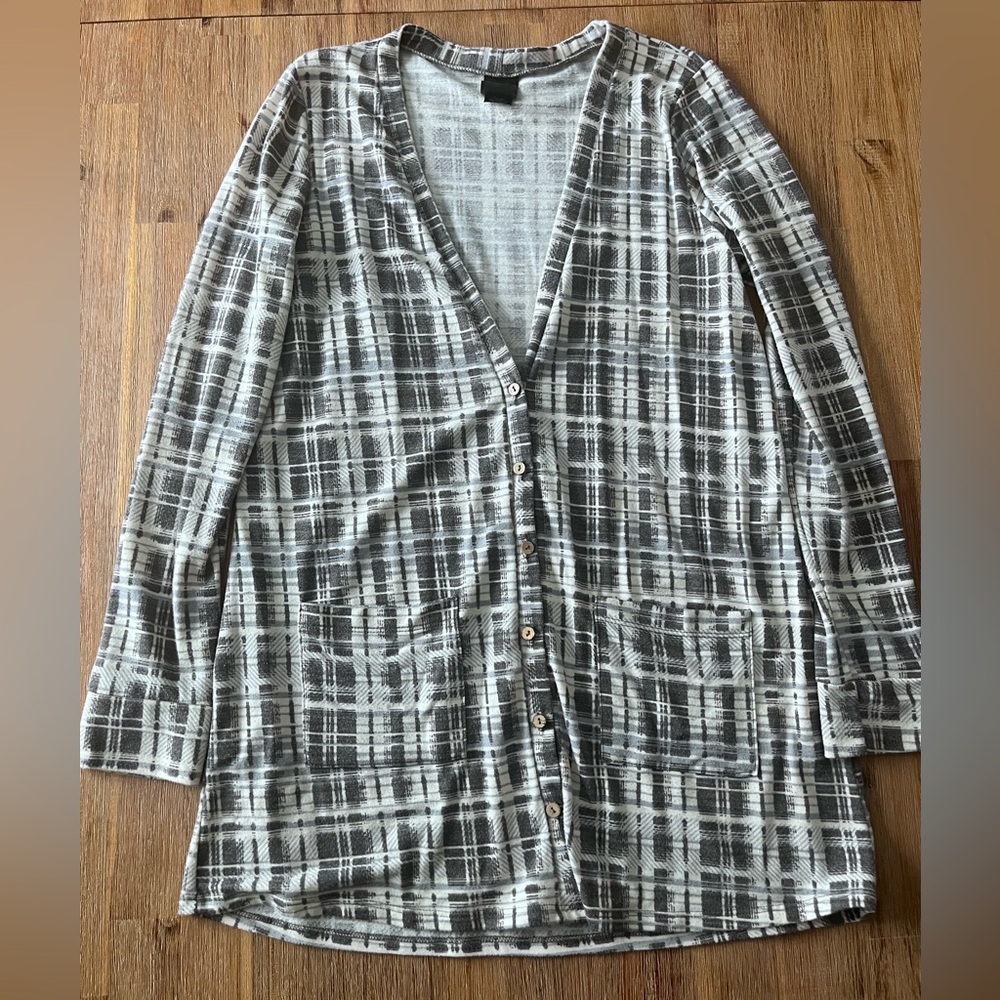 Agnes and Dora Favorite Cardi- Plaid